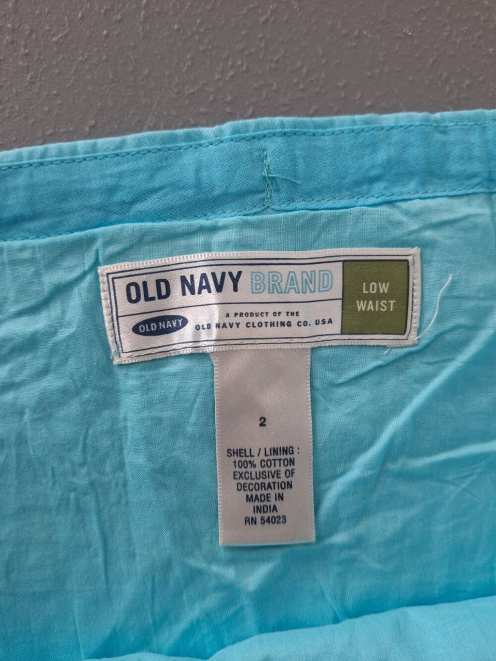 Old Navy Blue Green Ombre Skirt Womens 2 Cotton Boho Summer Y2K Festival - Picture 3 of 8